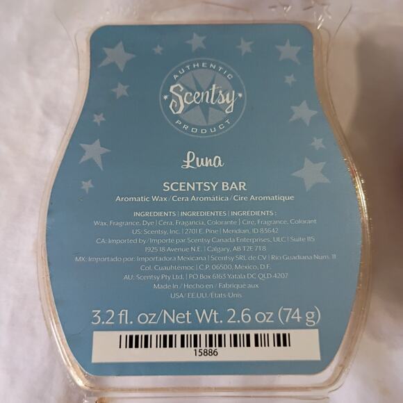 Scentsy Bar LUNA 3.2 oz Authentic(Set of 3) scented wax - Picture 2 of 3